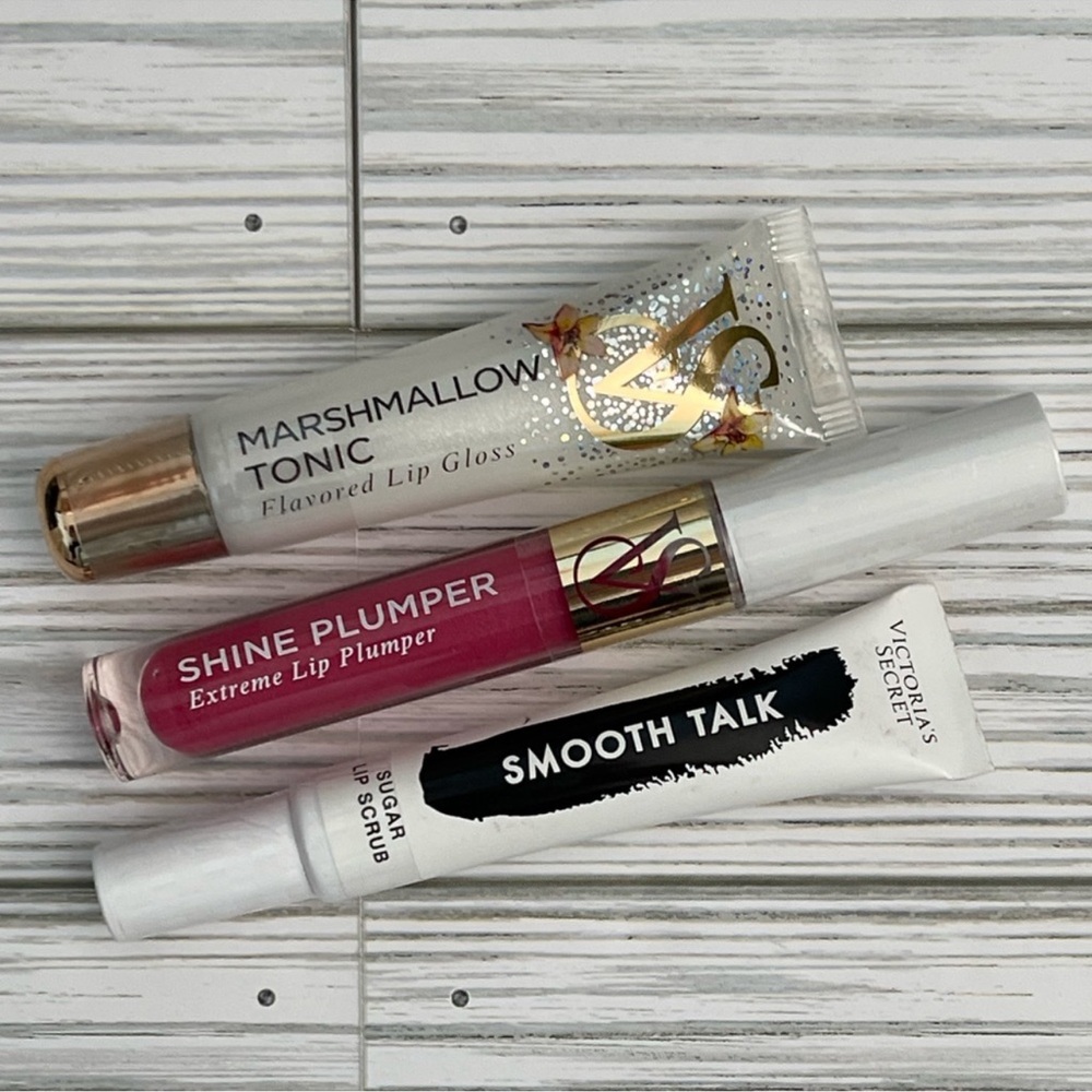Victoria's Secret Lip Gloss Trio - Pink, White, Gold